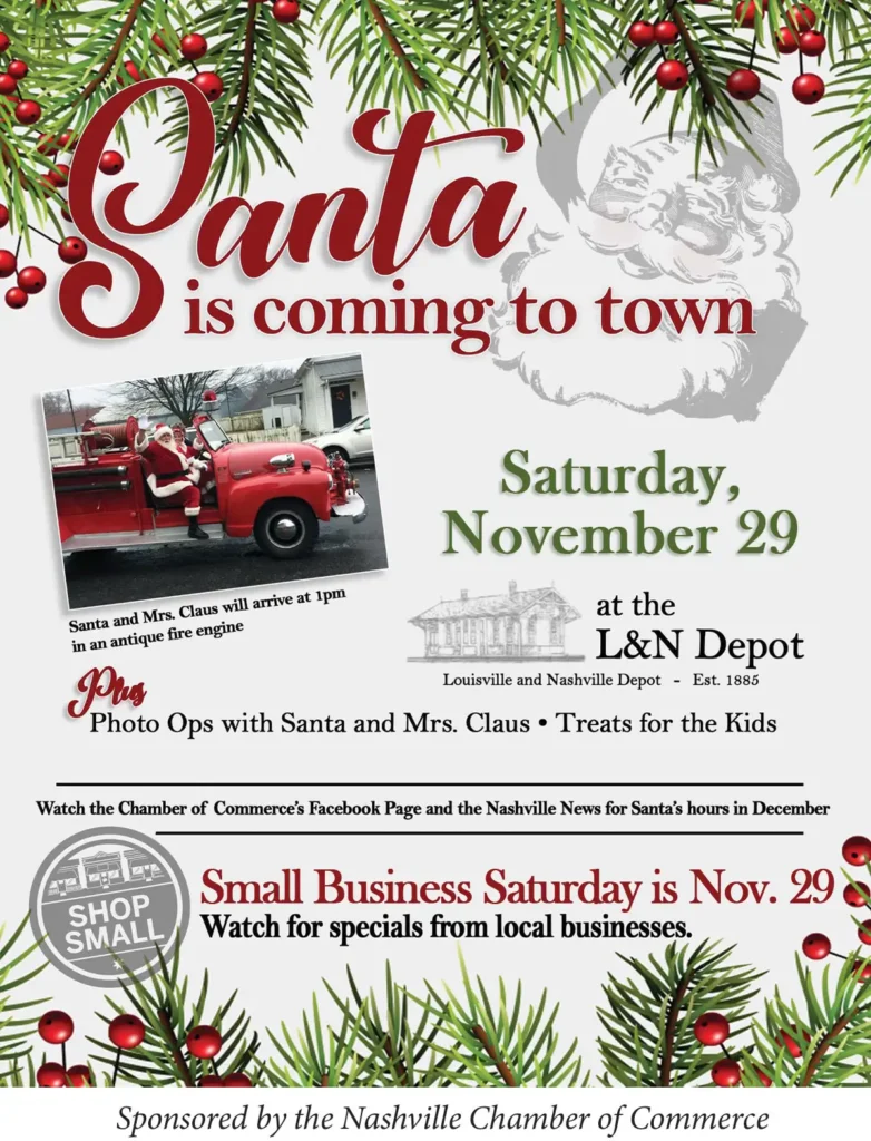 Small Business Saturday Event - Santa is Coming to Town - Nashville IL